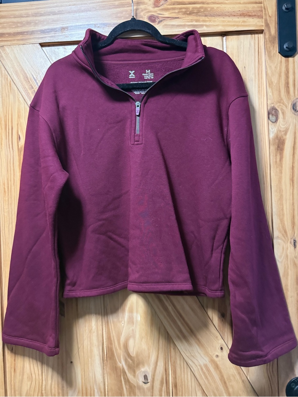 Xersion Women's Half-Zip Pullover Sweater - Burgundy